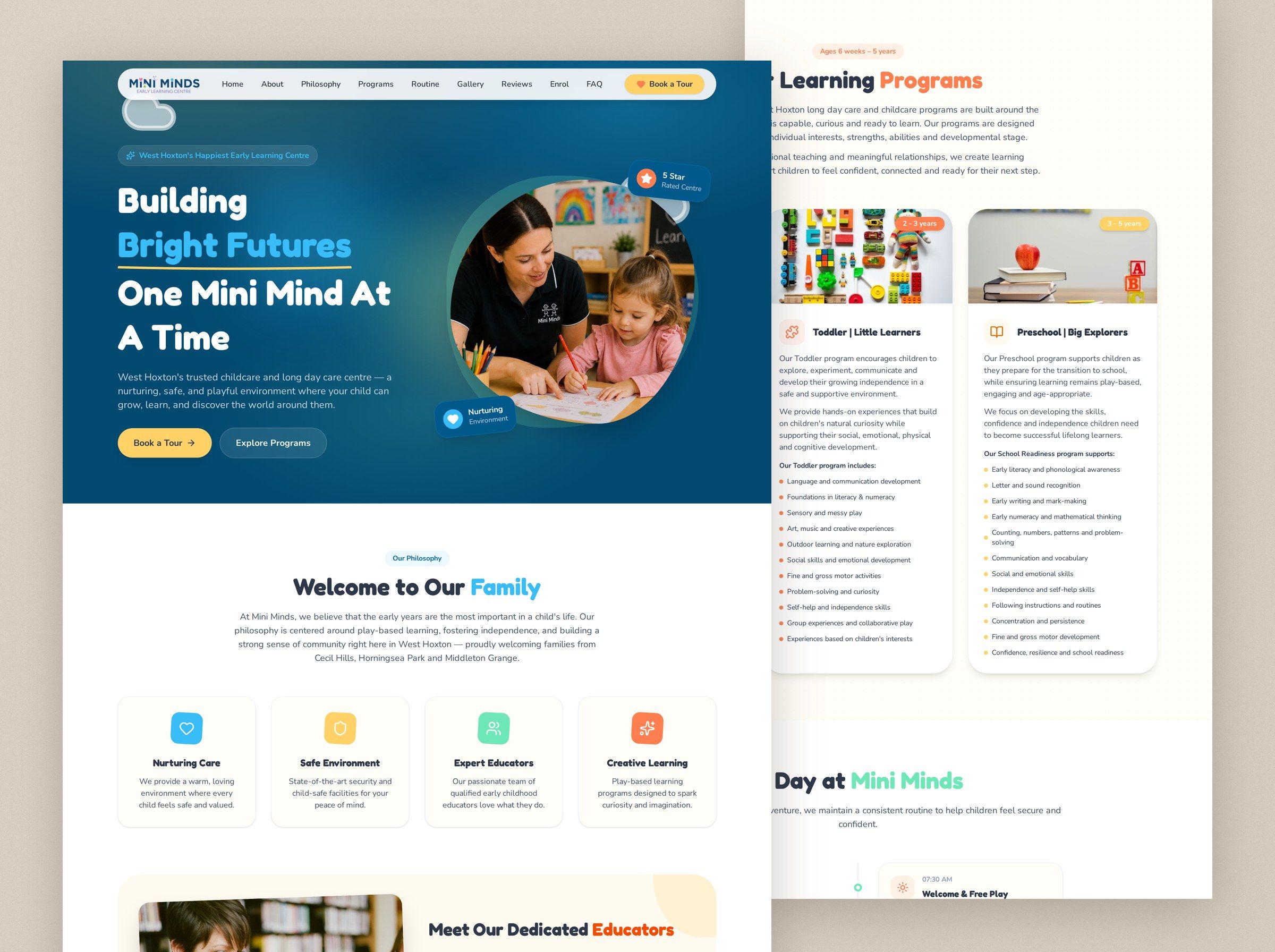 Mini Minds Early Learning Centre Website